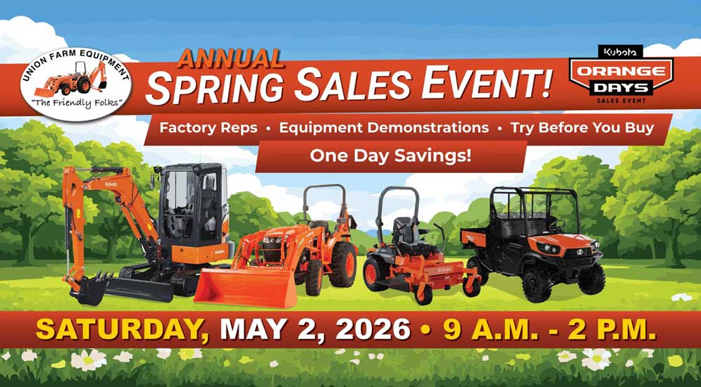 Union Farm Equipment's Spring Sales Event banner